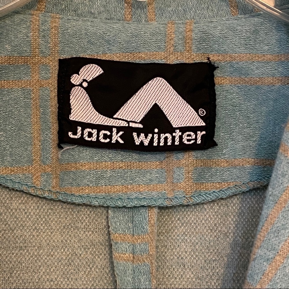 Vintage Plaid Blazer Jack Winter Soft Teal Sz Medium - Picture 2 of 6